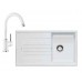 BLANCO SET ZIA 45 SL Einbauspüle weiß + Küchenarmatur MIDA weiß
