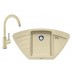 BLANCO SET ZIA 9 E Einbauspüle champagner + Küchenarmatur MIDA champagner