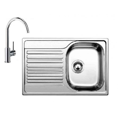 BLANCO SET TIPO 45 S COMPACT Edelstahl + Küchenarmatur MIDA chrom BLANCO SET TIPO 45 S COMPACT Edelstahl + Küchenarmatur MIDA chrom