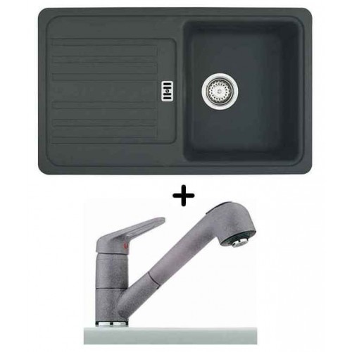 Franke SET G20 Fragranit Einbauspüle EFG 614-78 steingrau + Küchenarmatur FC 9547.084 Franke SET G20 Fragranit Einbauspüle EFG 614-78 steingrau + Küchenarmatur FC 9547.084