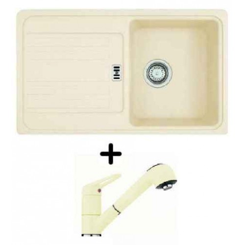 Franke SET G20 Fragranit Einbauspüle EFG 614-78 Magnolia + Küchenarmatur FC 9547.070 Franke SET G20 Fragranit Einbauspüle EFG 614-78 Magnolia + Küchenarmatur FC 9547.070