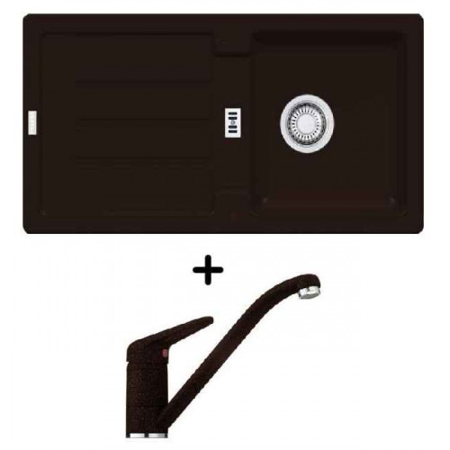 Franke SET G27 Fragranit Spüle STG 614 onyx + Küchenarmatur FC 9541.071