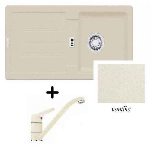 Franke SET G27 Fragranit Spüle STG 614 Magnolia + Küchenarmatur FC 9541.073