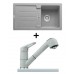 Franke SET G28 Fragranit Spüle STG 614 silber + Küchenarmatur FC 9547.098