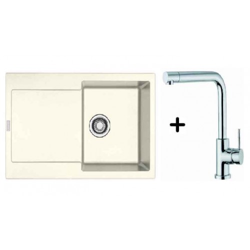 Franke SET G39 Fragranit Spüle MRG 611.094 glacier + Küchenarmatur Samoa Franke SET G39 Fragranit Spüle MRG 611.094 glacier + Küchenarmatur Samoa