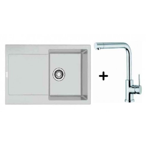 Franke SET G39 Fragranit Spüle MRG 611.098 silber + Küchenarmatur Samoa Franke SET G39 Fragranit Spüle MRG 611.098 silber + Küchenarmatur Samoa