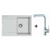 Franke SET G39 Fragranit Spüle MRG 611.098 silber + Küchenarmatur Samoa