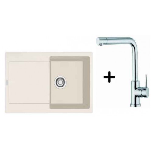 Franke SET G39 Fragranit Spüle MRG 611.073 Magnolia + Küchenarmatur Samoa