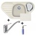 Franke SET G45 Fragranit Einbauspüle COG 651 E glacier + Armatur FC 9541+Spülmittelspender