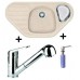 Franke SET G46 Fragranit Einbauspüle COG 651 E beige + Armatur FC9547+Spülmittelspender