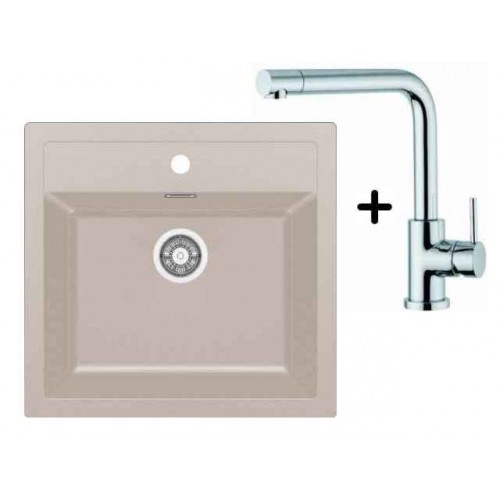 Franke SET T13 Tectonite Spüle SID 610 cafe + Küchenarmatur Samoa Franke SET T13 Tectonite Spüle SID 610 cafe + Küchenarmatur Samoa