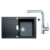 Franke SET T14 Tectonite Spüle SID 611-78 schwarz + Küchenarmatur Samoa