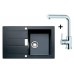 Franke SET T2 Tectonite Spüle SID 611-78 schwarz + Küchenarmatur FN 0147