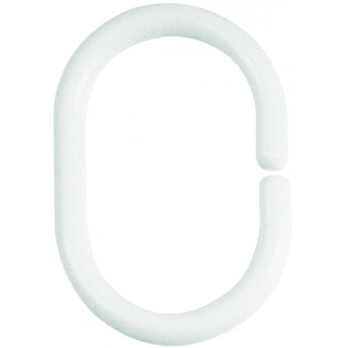 Spirella C-Minor Duschvorhangring 12er Pack Weiß 1040075