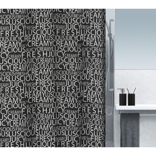 Spirella Creamy Duschvorhang 180 x 200 cm Schwarz 1016275