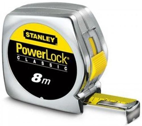 Stanley 0-33-198 PowerLock Bandmaß Kunststoff 8m/25mm, Endhaken zweifach vernietet Stanley 0-33-198 PowerLock Bandmaß Kunststoff 8m/25mm, Endhaken zweifach vernietet