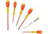 Stanley 0-65-443 FatMax VDE-Schraubendreher-Satz (Schlitz/Pozidriv/Tester), 6-teilig