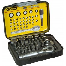 Stanley 1-13-906 1/4" Bit-Satz, Steckschlüssel, 40-teilig