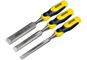 Stanley 2-16-883 DynaGrip Stechbeitel-Set, 3-teilig (12, 18, 25mm)