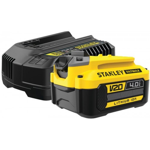 Stanley SFMCB14M1 FatMax Starter Kit Schnell-Ladegerät + 1 Akku V20 4,0Ah Stanley SFMCB14M1 FatMax Starter Kit Schnell-Ladegerät + 1 Akku V20 4,0Ah