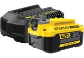 Stanley SFMCB14M1 FatMax Starter Kit Schnell-Ladegerät + 1 Akku V20 4,0Ah