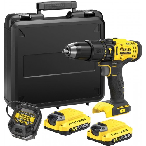 Stanley SFMCD711D2K-QW FatMax Akku-Schlagbohrschrauber (50Nm/18V/2x2,0Ah), Koffer Stanley SFMCD711D2K-QW FatMax Akku-Schlagbohrschrauber (50Nm/18V/2x2,0Ah), Koffer