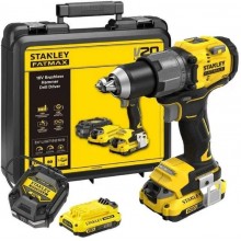 Stanley SFMCD725D2K-QW FatMax V20 Bürstenloser Bohrschrauber (80Nm/18V/2x2,0Ah), Koffer