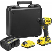 Stanley SFMCF820D2K FatMax V20 Schlagschrauber Bürstenlos 1/4" (18V/2x2,0Ah), Koffer