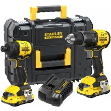 Stanley SFMCK201D2T-QW FatMax V20 Akku-Kombi-Werkzeugsatz (18V/2x2,0Ah), Pro-Stack