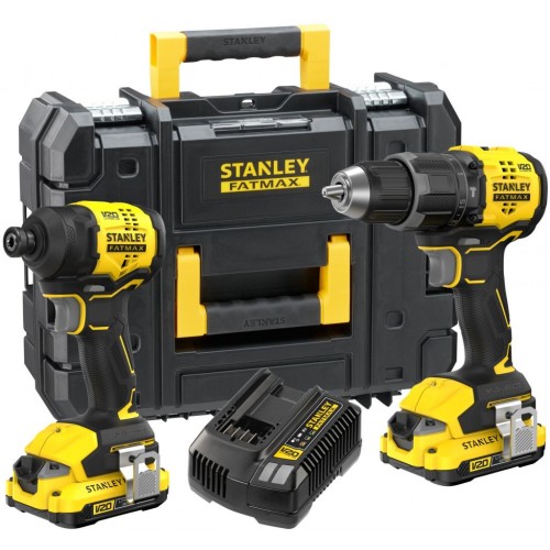 Stanley SFMCK201D2T-QW FatMax V20 Akku-Kombi-Werkzeugsatz (18V/2x2,0Ah), Pro-Stack Stanley SFMCK201D2T-QW FatMax V20 Akku-Kombi-Werkzeugsatz (18V/2x2,0Ah), Pro-Stack
