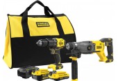 Stanley SFMCK216MDS-QW FatMax V20 Akku-Kombopack (18V/1x4,0Ah/1x2,0Ah), Tasche