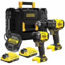 Stanley SFMCK461D2T-QW FatMax V20 Akku-Kombi-Werkzeugsatz (18V/2x2,0Ah), Tstak