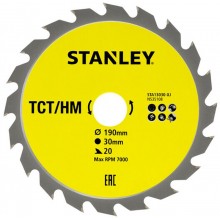 Stanley STA13030-XJ Sägeblatt für Holz 190x30mm, 20 Zähne