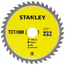 Stanley STA13035-XJ Sägeblatt für Holz 190x30mm, 40 Zähne