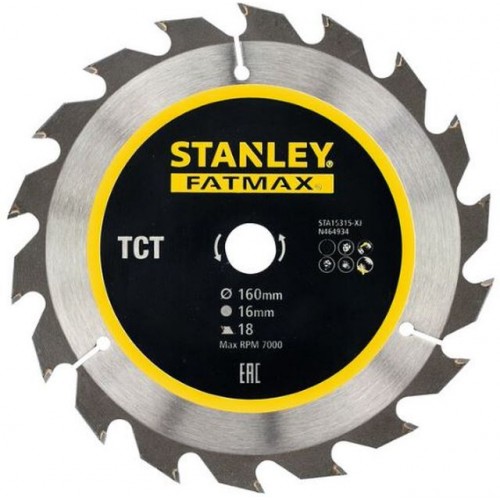 Stanley STA15315-XJ Sägeblatt für Holz 160x16mm, 18 Zähne