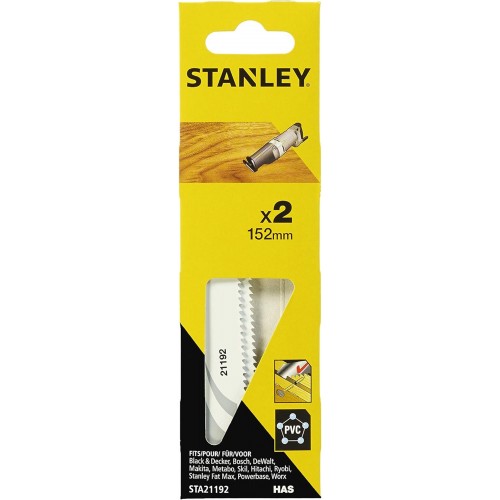 Stanley STA21192-XJ HAS-Sägeblätter für Holz, Holz mit Nägeln, Kunststoff, 152mm, 2 Stück Stanley STA21192-XJ HAS-Sägeblätter für Holz, Holz mit Nägeln, Kunststoff, 152mm, 2 Stück
