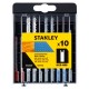 Stanley STA28020-XJ 10-teiliger Set HCS-HSS-Sägeblätter für Holz und Metall, Typ U