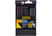 Stanley STA29240-XJ 10-teiliger Set HCS-HSS-Sägeblätter für Holz und Metall, Typ T