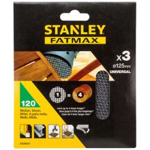 Stanley STA39257-XJ Schleifgitter für Exzenterschleifer 125mm, P120, 3 Stück