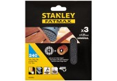 Stanley STA39262-XJ Schleifgitter für Exzenterschleifer 125mm, P240, 3 Stück