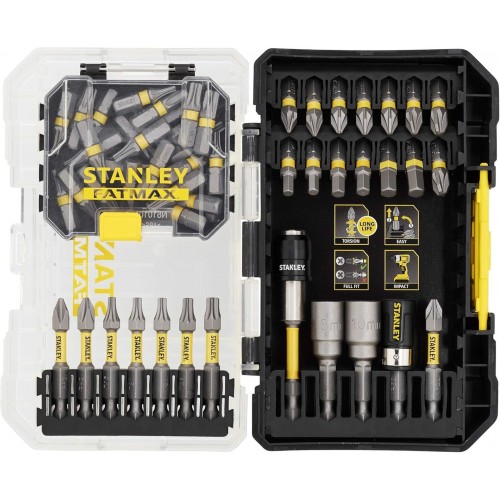 Stanley STA88559-XJ FatMax 55-teiliger Bit- und Steckschlüsselsatz