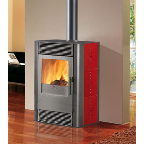 EDILKAMIN SWING Holz-Kaminofen, luftführend, bordeaux, 641750