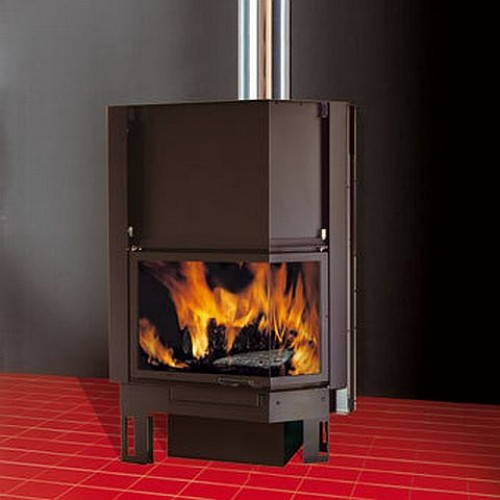 EDILKAMIN TEKNO 2 V Kamineinsatz, linke Seite 430650 mit Gebläse