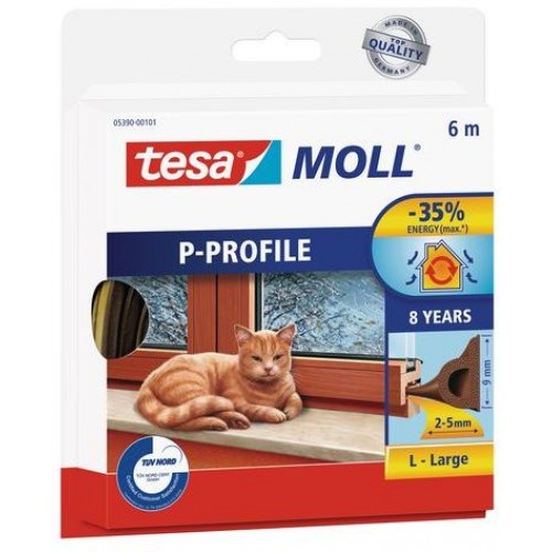 Tesamoll® P-Profil Gummidichtung braun 6 m 05395