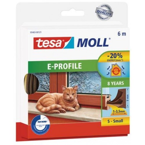 Tesamoll® E-Profil Gummidichtung braun 6 m 05463-121