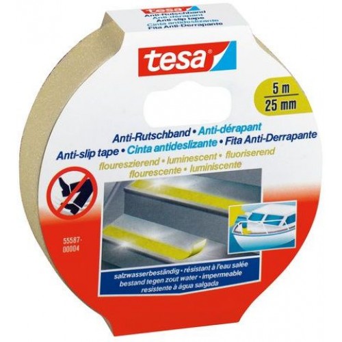 TESA Anti-Rutschband fluoreszierend 5m x 25mm 55587