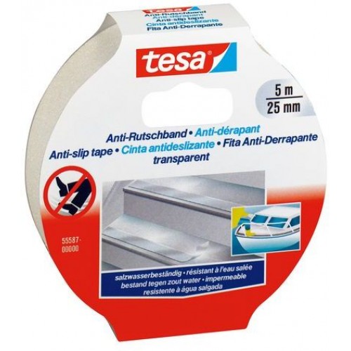 TESA Anti-Rutschband Transparent 5m x 25mm 55587