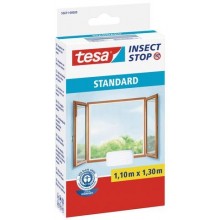 TESA Insect Stop Fliegennetz für Fenster STANDARD, weiß 1,1m x 1,3m 55671-20