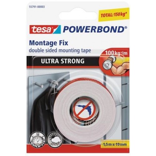 TESA Powerbond® ULTRA STRONG Montageband 1,5m x 19mm 55791