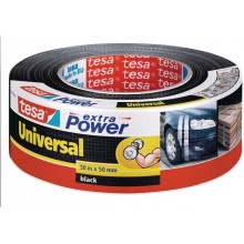 TESA extra Power® Universal Gewebeband Folienband schwarz 50m x 50mm 56389